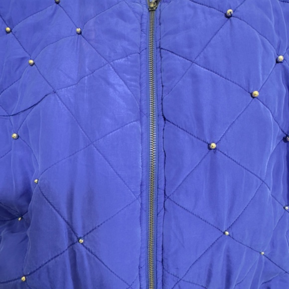 Vintage 1988 Silk Purple Bomber Jacket from Italy (Large) - Picture 12 of 15